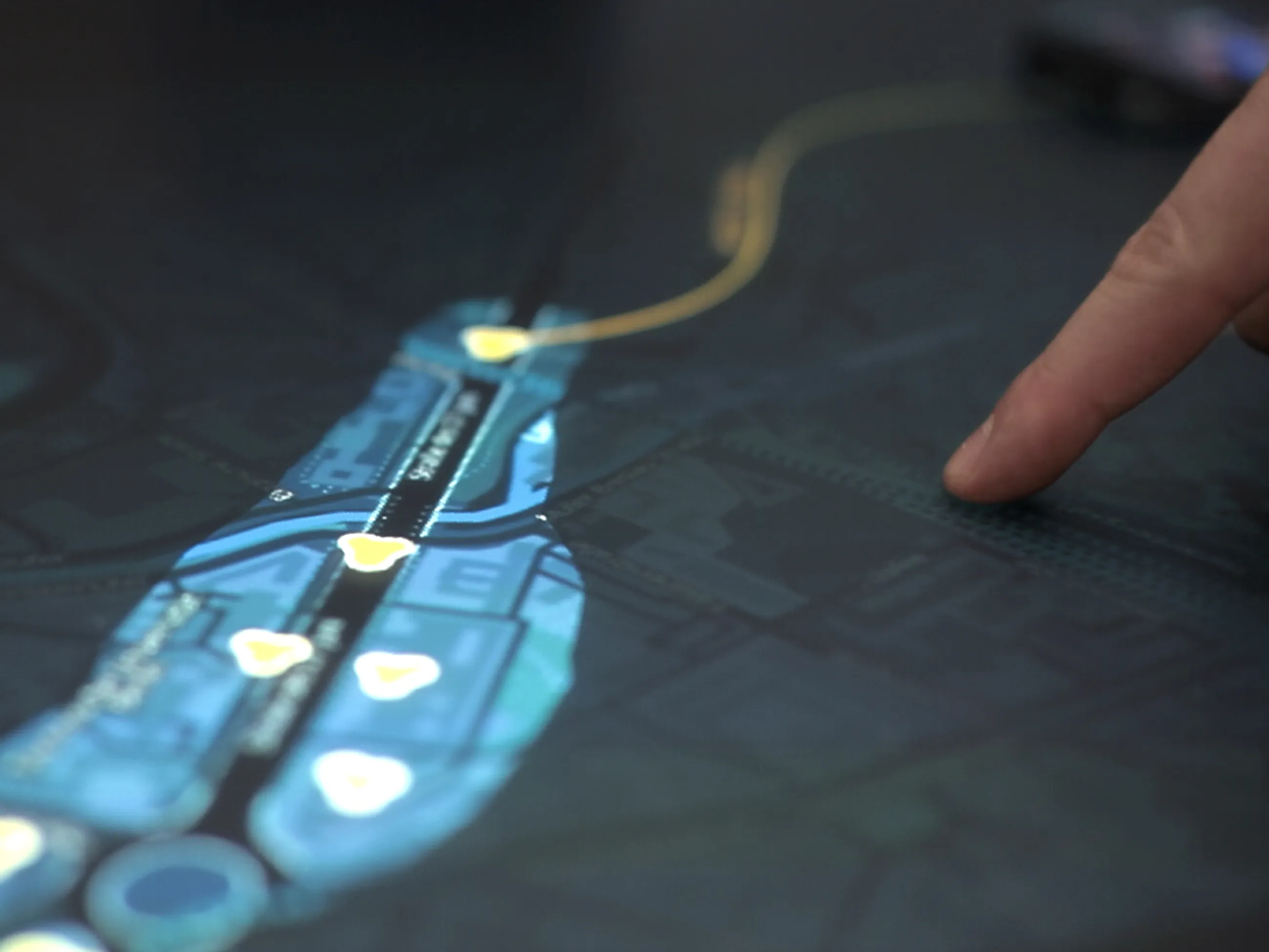 LiquiData is a tangible visualization to explore your personal movement profile and to share engaging places with others by adding photos and comments with the help of your smartphone.