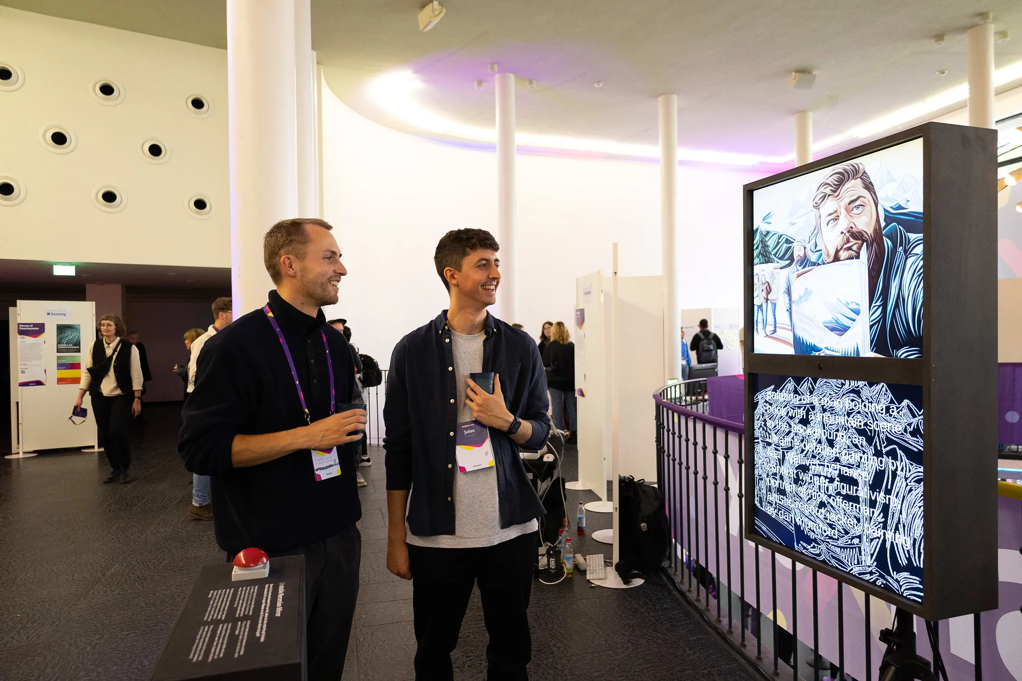 unStable Mirror is a visual exploration of the unstable nature of the self. It is a digital mirror that reflects the user's image, but with a twist: the reflection is unstable and unpredictable, creating a playful and engaging experience that challenges the user's perception of AI